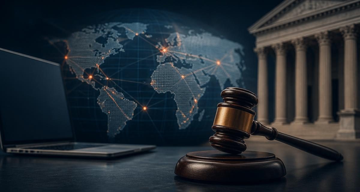 Editorial graphic for Leader of Violent Online Network Pleads Guilty