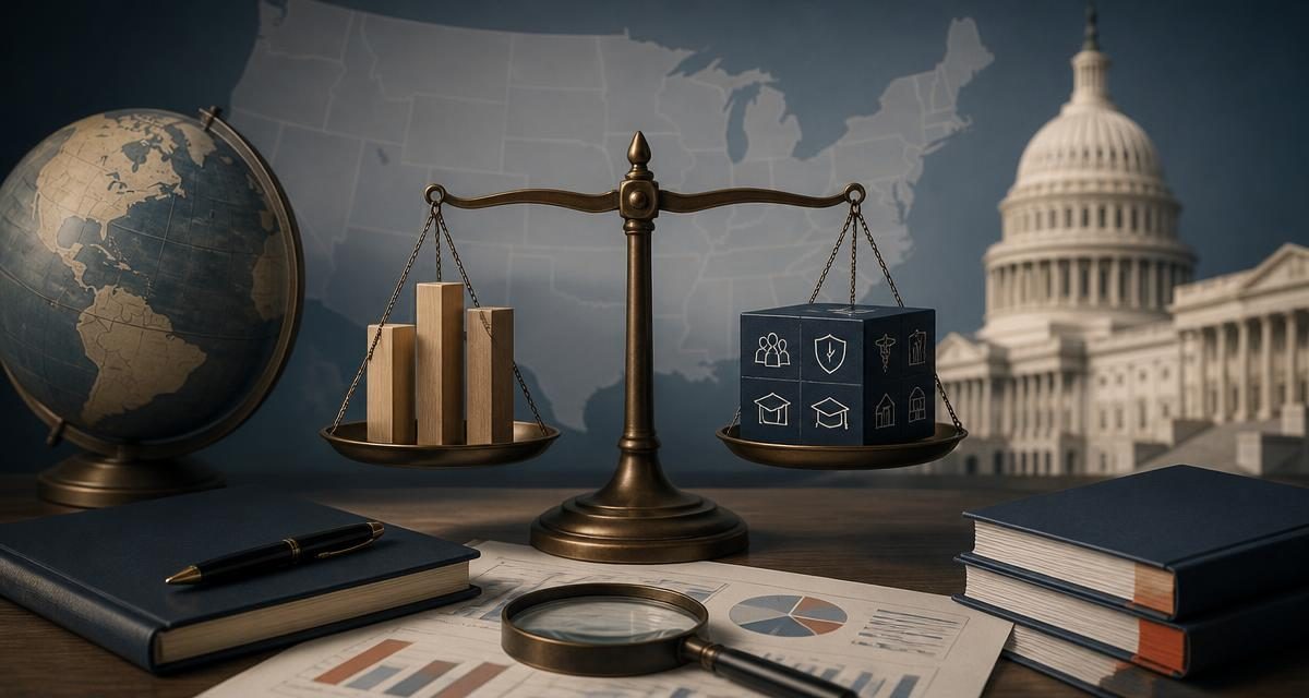 Editorial graphic for CEA Model Scores a Hypothetical Seven-Policy Agenda—Not Money Already Spent