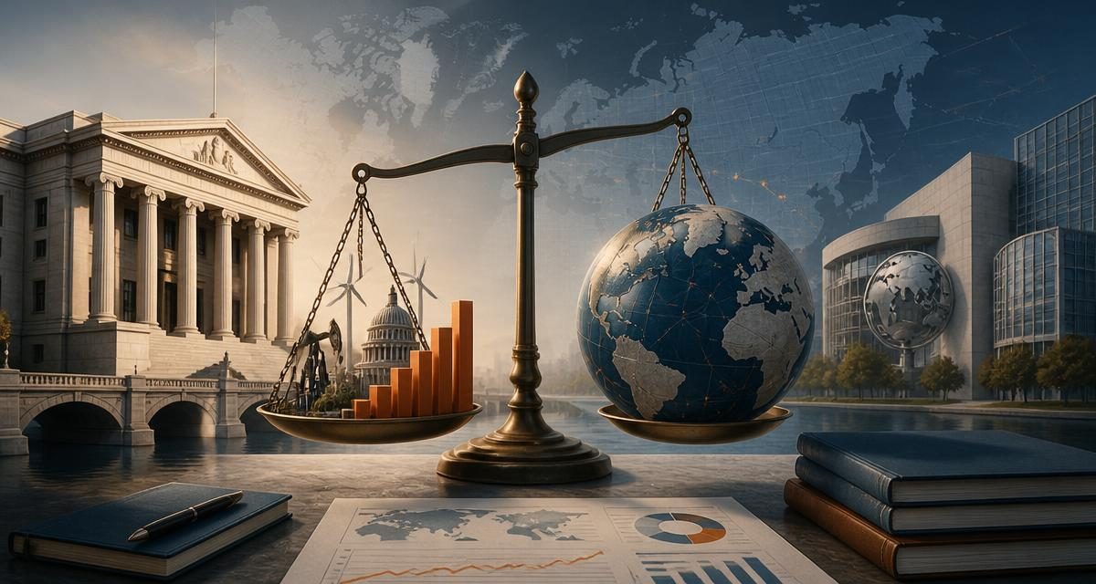 Editorial graphic for Annual Meetings Put the U.S. Reform Agenda Against a Slower Global Baseline