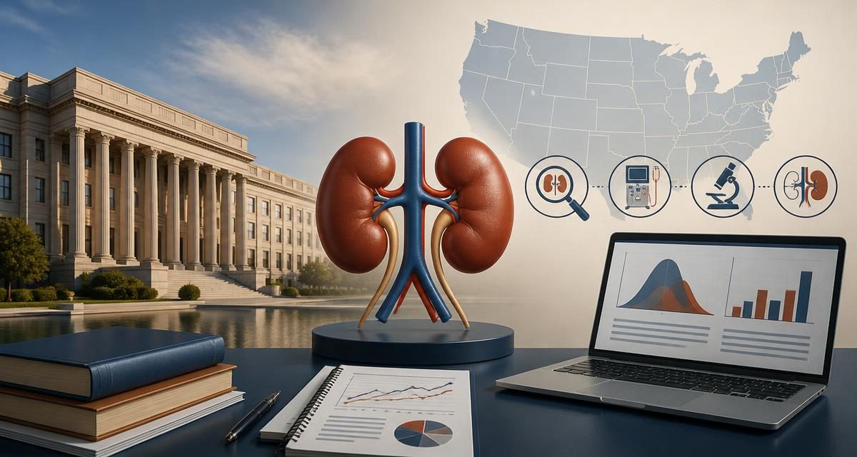 Editorial graphic for HHS Launches a Kidney-Care Plan While Its Outcome Estimate Remains Model-Based