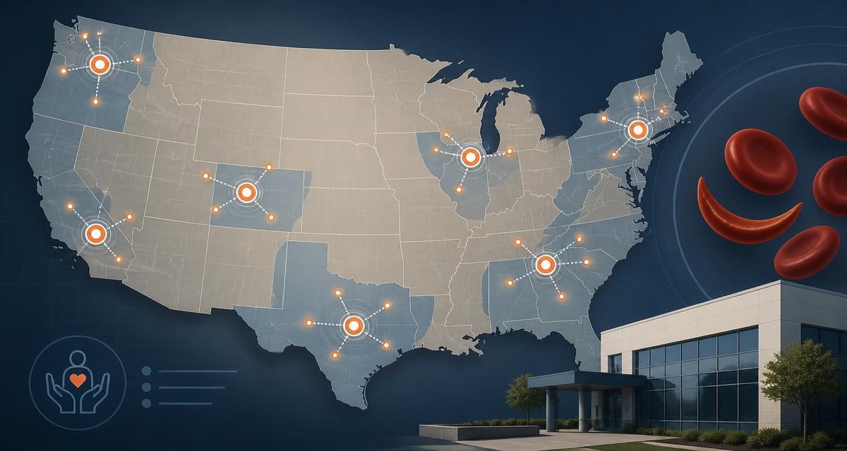 Editorial graphic for Seven Regional Hubs Expand the Federal Sickle-Cell Care Network